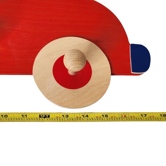 Mertens Kunst Germany Wood Child's Coat Rack Wall Hanging Bear Driving Car - Picture 6 of 8